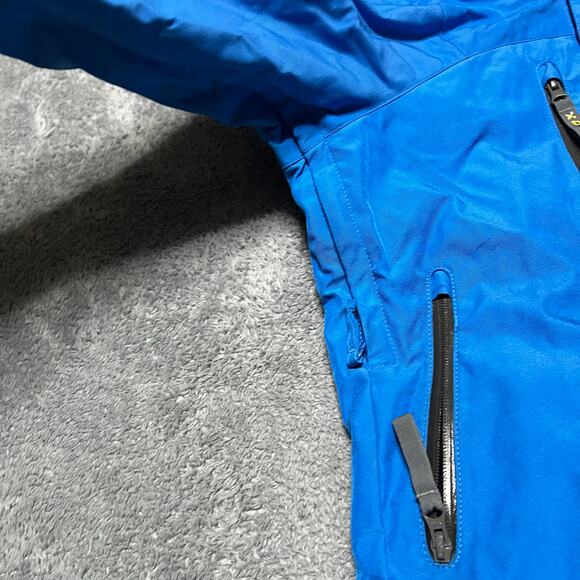 DNA Descente Coat Mens 4XS Ski Snowboard Jacket Blue Winter Removable Hood - Picture 3 of 10